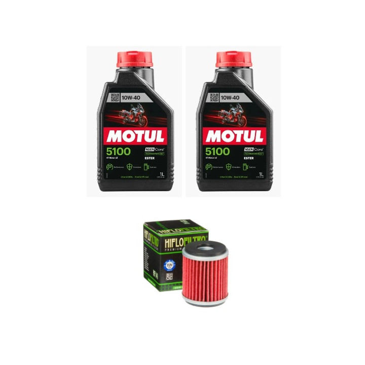 Kit vidange complet YAMAHA YFZ 450 ET 450 YFZR MOTUL 10w40 Semi-synthèse 5100