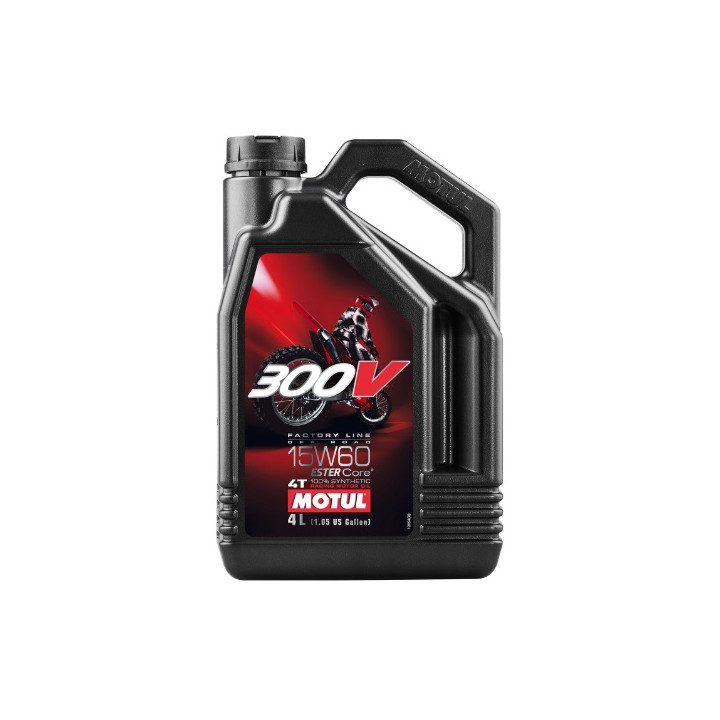 Huile moteur 4T Motul 300V 15W60 4L | MX-Quad