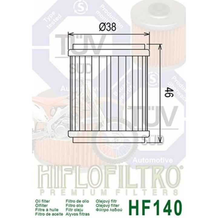 FILTRE A HUILE YFZ 450 07/14 HF140