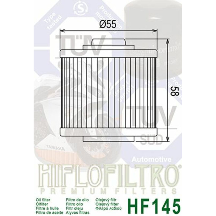 Filtre à huile pour Grizzly 600 1998-2001 | MX-Quad