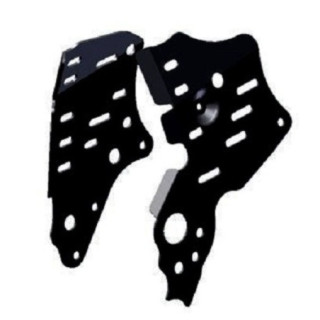 Protections latérales cadre alu noir Yamaha 250 Raptor | MX-Quad