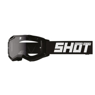 Masque lunettes enfant Shot Solid Black Glossy | MX-Quad