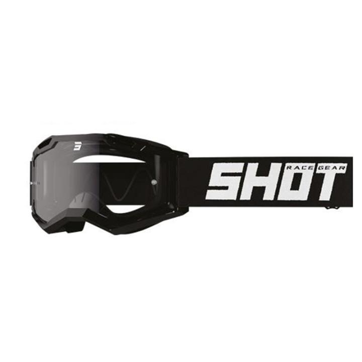 Masque lunettes enfant Shot Solid Black Glossy | MX-Quad