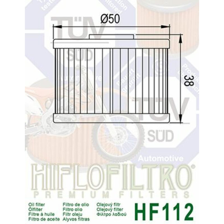Filtre à huile HIFLO FILTRO HF112 | MX-Quad