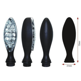 Clignotants Elipse LED noirs universels | MX-Quad