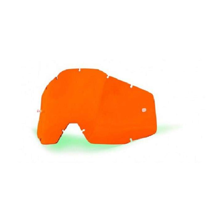 ECRAN REMPLACEMENT ORANGE POUR MASQUE LUNETTE 100% CROSS RACECRAFT, ACCURI, ET STRATA 