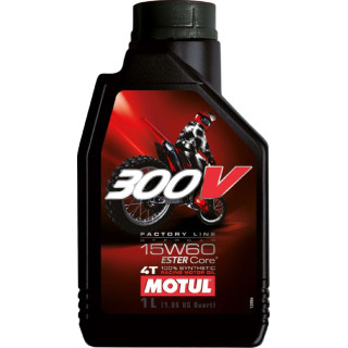HUILE MOTUL MOTEUR 300V FACTORY LINE OFF ROAD 15W60  4T 100% SYNTHETIC 1 L