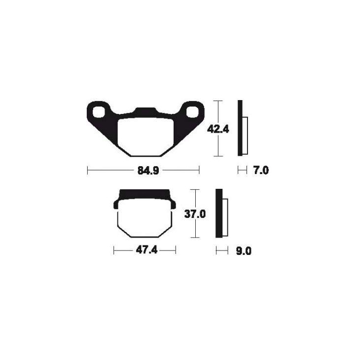 Plaquettes frein arrière Yamaha Raptor 90 | MX-Quad