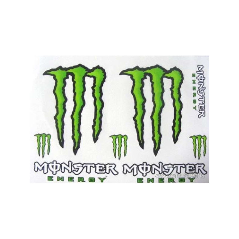 PLANCHE 35cm X 25cm STICKERS AUTOCOLLANT MONSTER