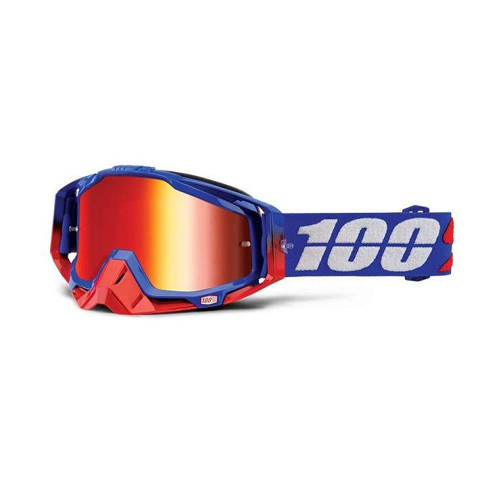 LUNETTES MASQUE 100% RACECRAFT REPUBLIC ECRAN MIROIR ROUGE