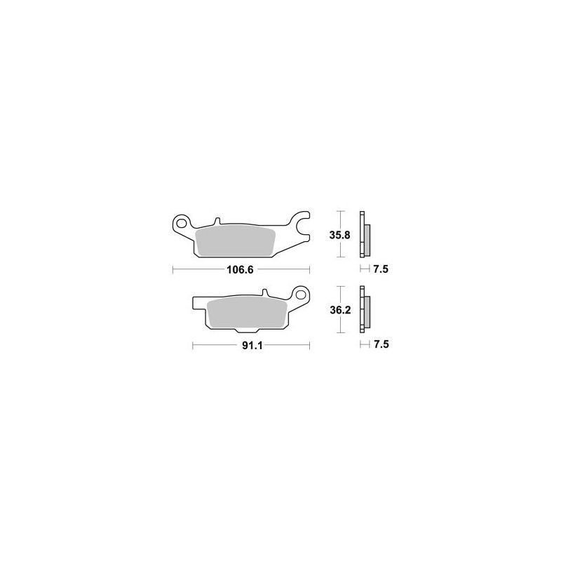 PLAQUETTES DE FREIN AVANT YFM GRIZZLY 550 GAUCHE AP RACING 09/14 LMP450OR