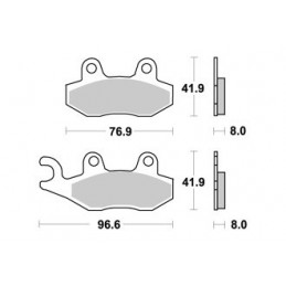 PLAQUETTES DE FREIN AVANT DROITE YFM RAPTOR 700 AP RACING 05/15 LMP211OR