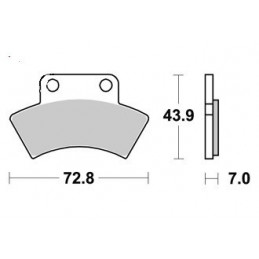 PLAQUETTES DE FREIN ARRIERE SPORTSMAN 500 4X4 AP RACING 96/02 LMP317AOR