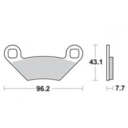 PLAQUETTES DE FREIN ARRIERE SPORTSMAN XP 850 AP RACING 09/13 LMP499OR