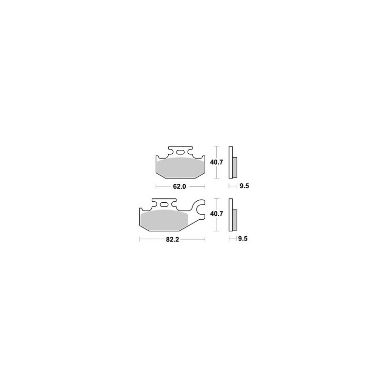 PLAQUETTES DE FREIN ARRIERE YFM KODIAK 400 AP RACING 00/05 LMP354OR