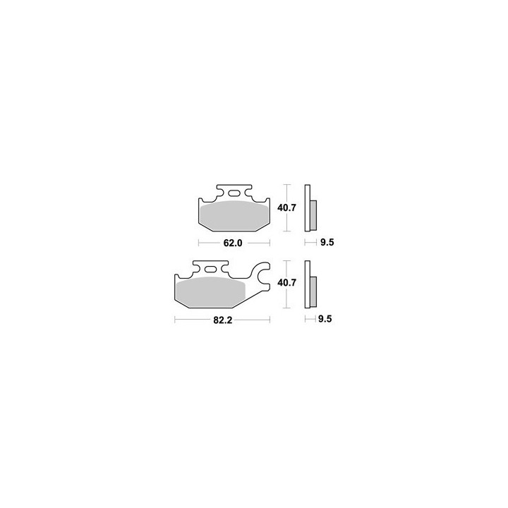 PLAQUETTES DE FREIN ARRIERE YFM KODIAK 400 AP RACING 00/05 LMP354OR