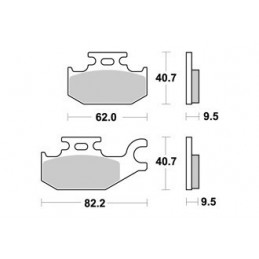 PLAQUETTES DE FREIN AVANT RENEGADE 500 AP RACING 08/11 LMP354OR