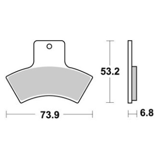 PLAQUETTES DE FREIN ARRIERE SCRAMBLER 400 AP RACING 99/02 LMP355AOR