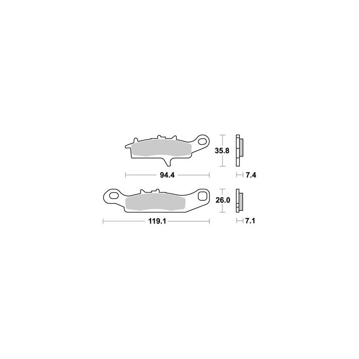 PLAQUETTES DE FREIN AVANT KFX 450 AP RACING 07/14 LMP401OR