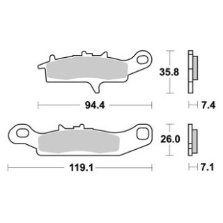 PLAQUETTES DE FREIN AVANT KFX 700 AP RACING 08/14 LMP401OR