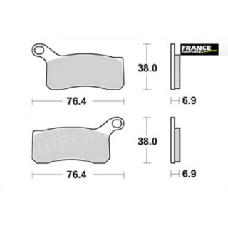 PLAQUETTES DE FREIN AVANT SX 450 AP RACING 09/11 LMP466ORR