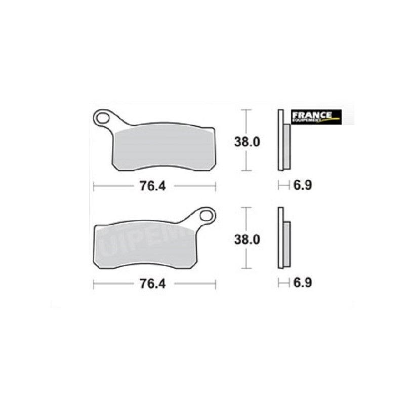 PLAQUETTES DE FREIN AVANT SX 505 AP RACING 09/11 LMP466ORR