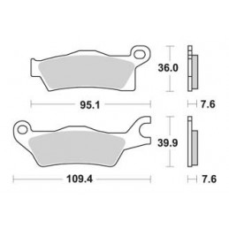 PLAQUETTES DE FREIN AVANT OUTLANDER 500 AP RACING 13/15 LMP511OR