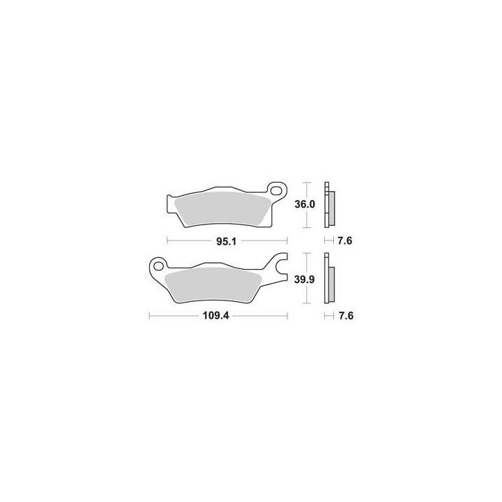 PLAQUETTES DE FREIN AVANT OUTLANDER 1000 AP RACING 12 LMP511OR