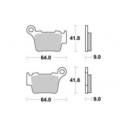 PLAQUETTES DE FREIN ARRIERE XC 450 AP RACING 04/08 LMP391OR