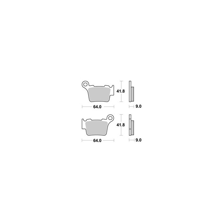 PLAQUETTES DE FREIN ARRIERE XC 450 AP RACING 04/08 LMP391OR