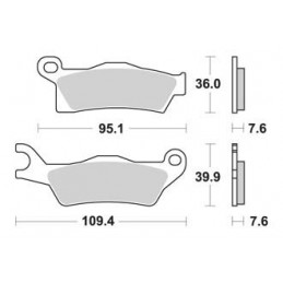 PLAQUETTES DE FREIN AVANT OUTLANDER 500 AP RACING 13/15 LMP510OR