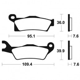 PLAQUETTES DE FREIN AVANT RENEGADE 500 AP RACING 12/15 LMP510OR