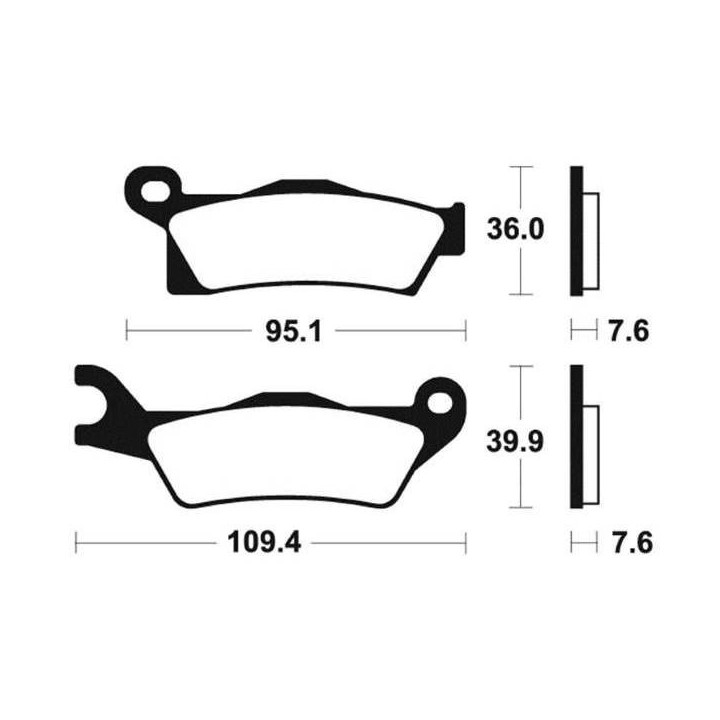 PLAQUETTES DE FREIN ARRIERE OUTLANDER 650 AP RACING 13 LMP510OR