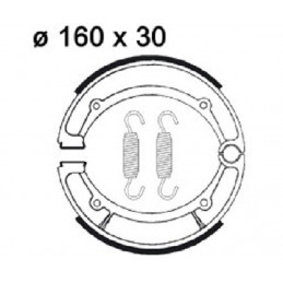 MACHOIRES DE FREIN ARRIERE YFM KODIAK 400 AP RACING 93/99 LMS854