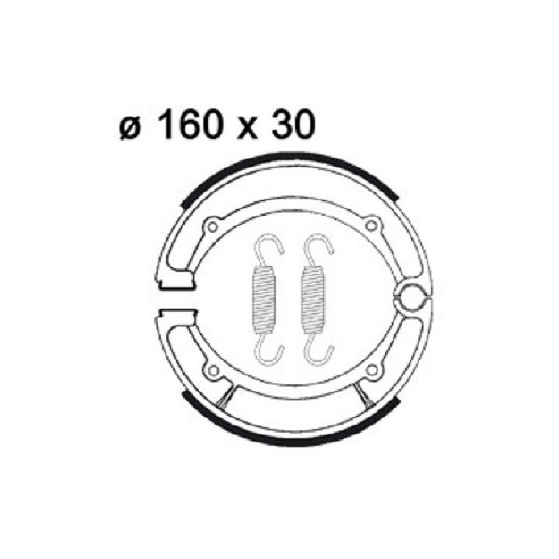 MACHOIRES DE FREIN ARRIERE YFM KODIAK 400 AP RACING 93/99 LMS854